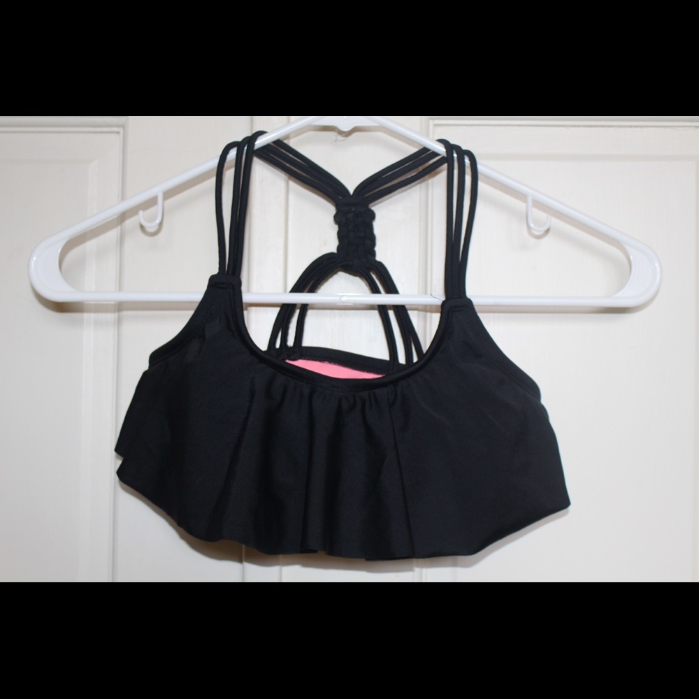 Ruffle Cross-back Bikini Top